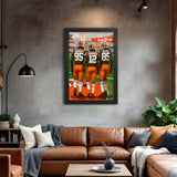 Cleveland Browns<br>Garrett, Sanders And Njoku<br>3 Player Print