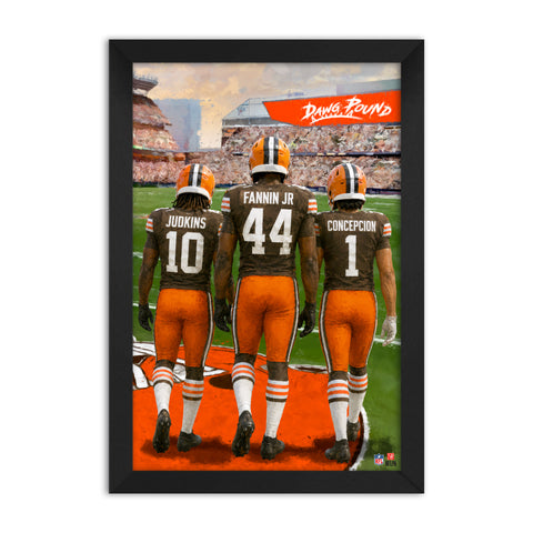 Cleveland Browns<br>Judkins, Fannin Jr And Concepcion<br>3 Player Print