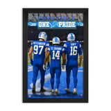 Detroit Lions<br>Hutchinson, St. Brown And Goff<br>3 Player Print