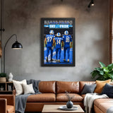 Detroit Lions<br>Hutchinson, St. Brown And Goff<br>3 Player Print