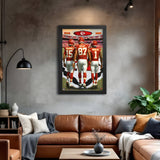 Kansas City Chiefs<br>Mahomes, Kelce And Worthy<br>3 Player Print