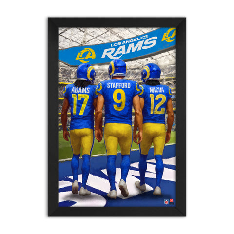 Los Angeles Rams<br>Adams, Stafford And Nacua<br>3 Player Print