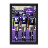 Minnesota Vikings<br>Jefferson, McCarthy And Addison<br>3 Player Print