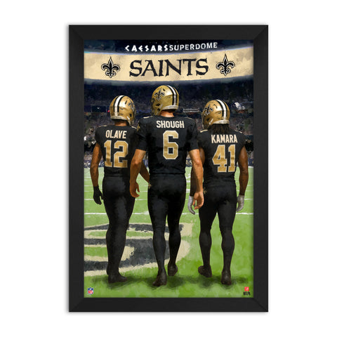 New Orleans Saints<br>Olave, Shough And Kamara<br>3 Player Print
