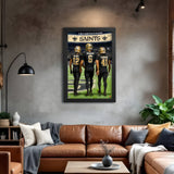 New Orleans Saints<br>Olave, Shough And Kamara<br>3 Player Print