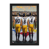 Pittsburgh Steelers<br>Watt, Rodgers And Metcalf<br>3 Player Print