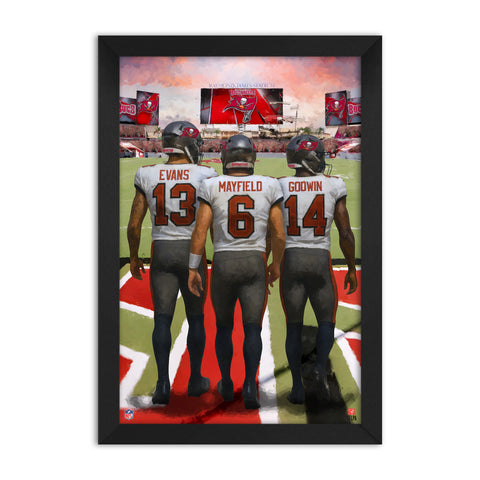 Tampa Bay Buccaneers<br>Evans, Mayfield And Godwin<br>3 Player Print