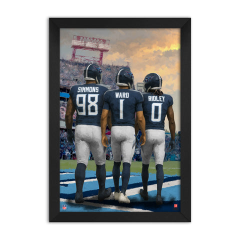 Tennessee Titans<br>Simmons, Ward And Ridley<br>3 Player Print