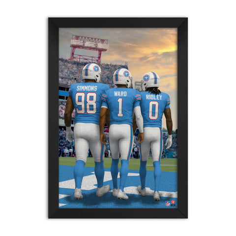 Tennessee Titans<br>Simmons, Ward And Ridley<br>3 Player Print