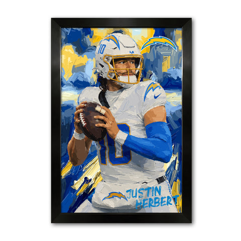 Los Angeles Chargers<br>Justin Herbert Artist Series Print