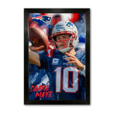 New England Patriots<br>Drake Maye Artist Series Print