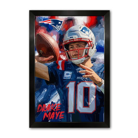 New England Patriots<br>Drake Maye Artist Series Print