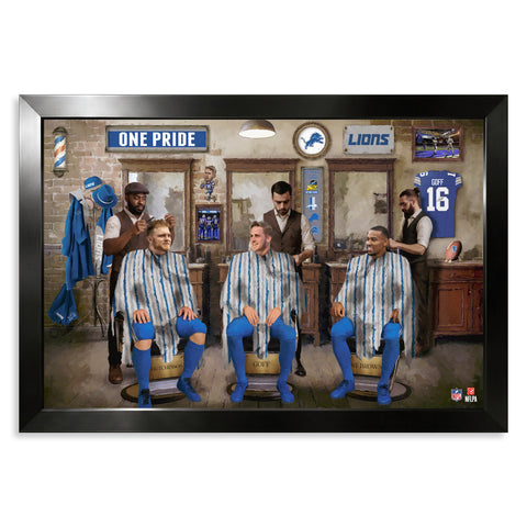 Detroit Lions<br>Barbershop Print