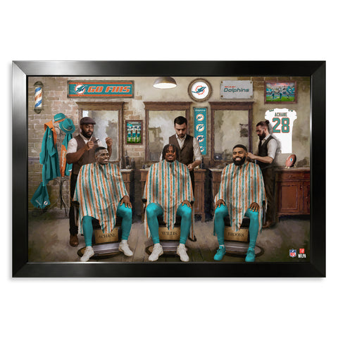 Miami Dolphins<br>Barbershop Print