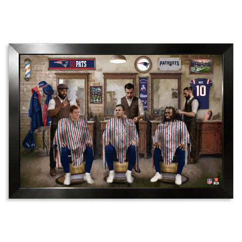 New England Patriots<br>Barbershop Print