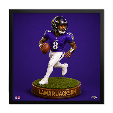 Baltimore Ravens<br>Lamar Jackson Bobblehead Print