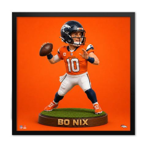 Denver Broncos<br>Bo Nix Bobblehead Print