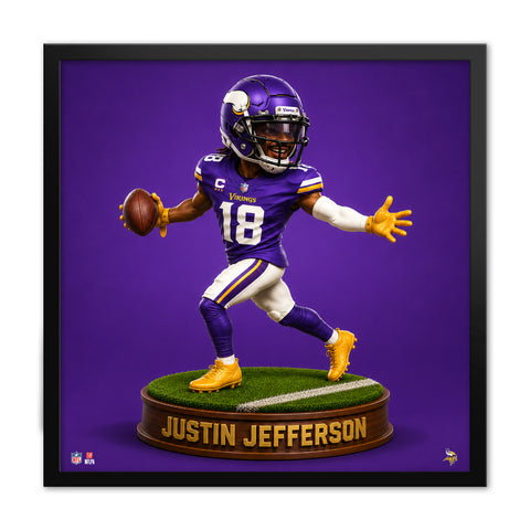 Minnesota Vikings<br>Justin Jefferson Bobblehead Print