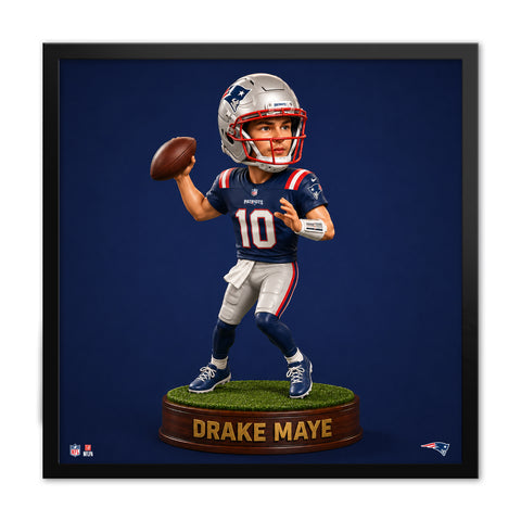 New England Patriots<br>Drake Maye Bobblehead Print