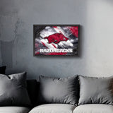 Arkansas Razorbacks<br>Brush Stroke Logo Print