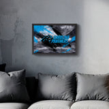 Carolina Panthers<br>Brush Stroke Logo Print