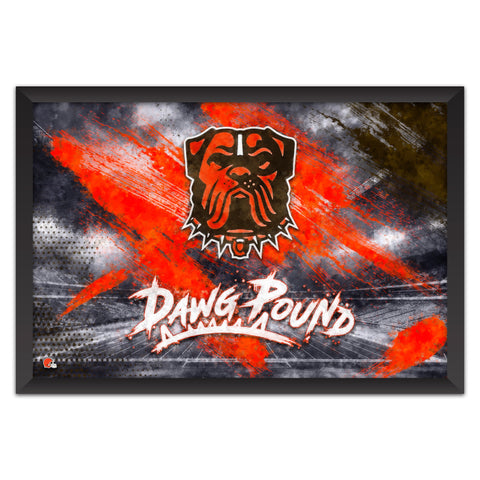 Cleveland Browns<br>Brush Stroke Logo Print