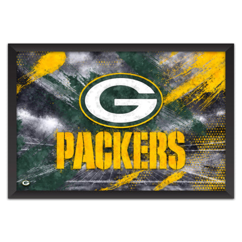 Green Bay Packers<br>Brush Stroke Logo Print