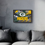 Green Bay Packers<br>Brush Stroke Logo Print
