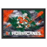 Miami Hurricanes<br>Brush Stroke Logo Print