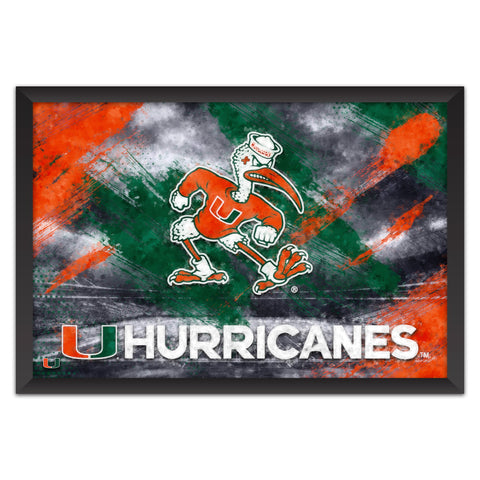 Miami Hurricanes<br>Brush Stroke Logo Print