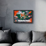 Miami Hurricanes<br>Brush Stroke Logo Print