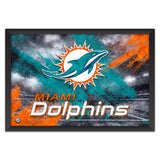Miami Dolphins<br>Brush Stroke Logo Print
