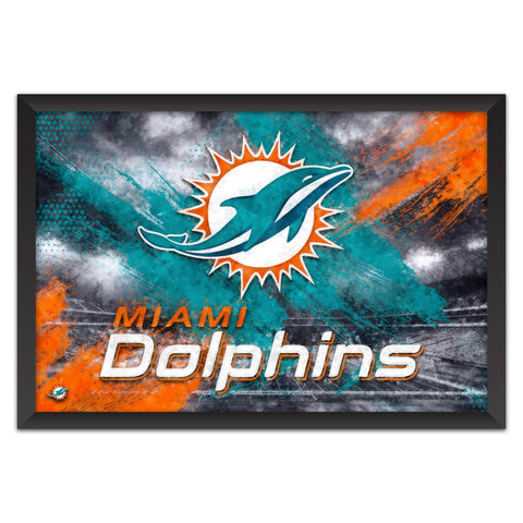 Miami Dolphins<br>Brush Stroke Logo Print