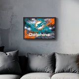 Miami Dolphins<br>Brush Stroke Logo Print