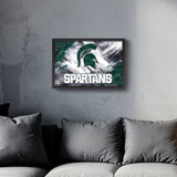 Michigan State Spartans<br>Brush Stroke Logo Print