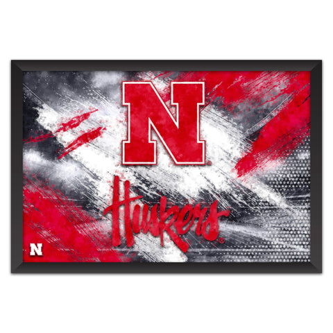 Nebraska Cornhuskers<br>Brush Stroke Logo Print