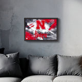 Nebraska Cornhuskers<br>Brush Stroke Logo Print
