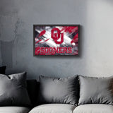 Oklahoma Sooners<br>Brush Stroke Logo Print