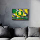 Oregon Ducks<br>Brush Stroke Logo Print