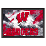 Wisconsin Badgers<br>Brush Stroke Logo Print