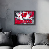 Wisconsin Badgers<br>Brush Stroke Logo Print