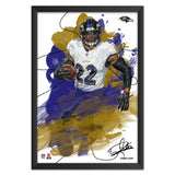 Baltimore Ravens<br>Derrick Henry Brush Stroke Player Print