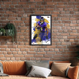Baltimore Ravens<br>Zay Flowers Brush Stroke Player Print