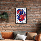 Buffalo Bills<br>Josh Allen Brush Stroke Player Print