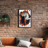 Chicago Bears<br>Caleb Williams Brush Stroke Player Print