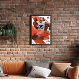 Cleveland Browns<br>Myles Garrett Brush Stroke Player Print
