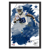 Dallas Cowboys<br>CeeDee Lamb Brush Stroke Player Print