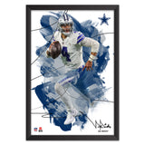 Dallas Cowboys<br>Dak Prescott Brush Stroke Player Print