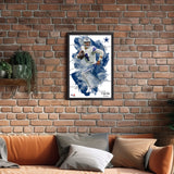 Dallas Cowboys<br>Dak Prescott Brush Stroke Player Print