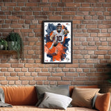 Denver Broncos<br>Bo Nix Brush Stroke Player Print